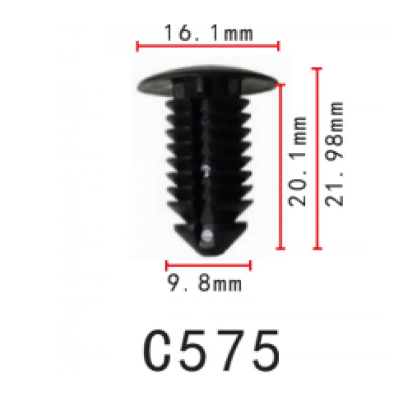 Кліпси C0575 кріплення обшивки CHRYSLER, FORD, DODGE, GM, OPEL (6504043, N807721S) (уп.100шт) Кліпси C0575 кріплення обшивки CHRYSLER, FORD, DODGE, GM, OPEL (6504043, N807721S) (уп.100шт)