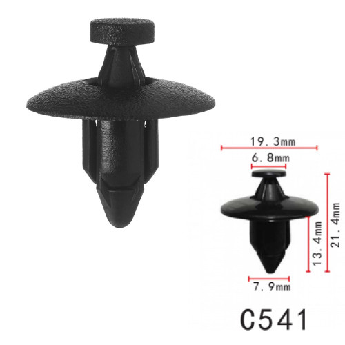 Кліпси C0541 розпірні HONDA, NISSAN, TOYOTA. 010, 5145448010, 91545-SE0-0030-W (уп.100шт)