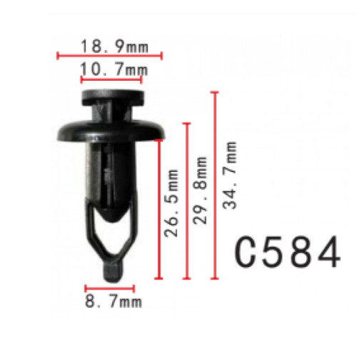 Кліпси C0584 розпірні Mazda Toyota Lexus 90467-09143 (уп.100шт) Кліпси C0584 розпірні Mazda Toyota Lexus 90467-09143 (уп.100шт)