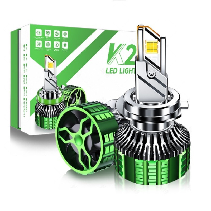 Лампа LED H1 радіатор+кулер 190w/17200lm K22 7055 Chip 6000K/IP68/12-24v(Canbus)+500%