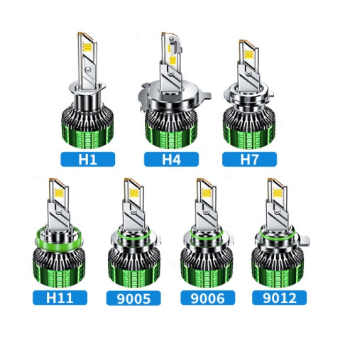 Лампа LED H1 радіатор+кулер 190w/17200lm K22 7055 Chip 6000K/IP68/12-24v(Canbus)+500%