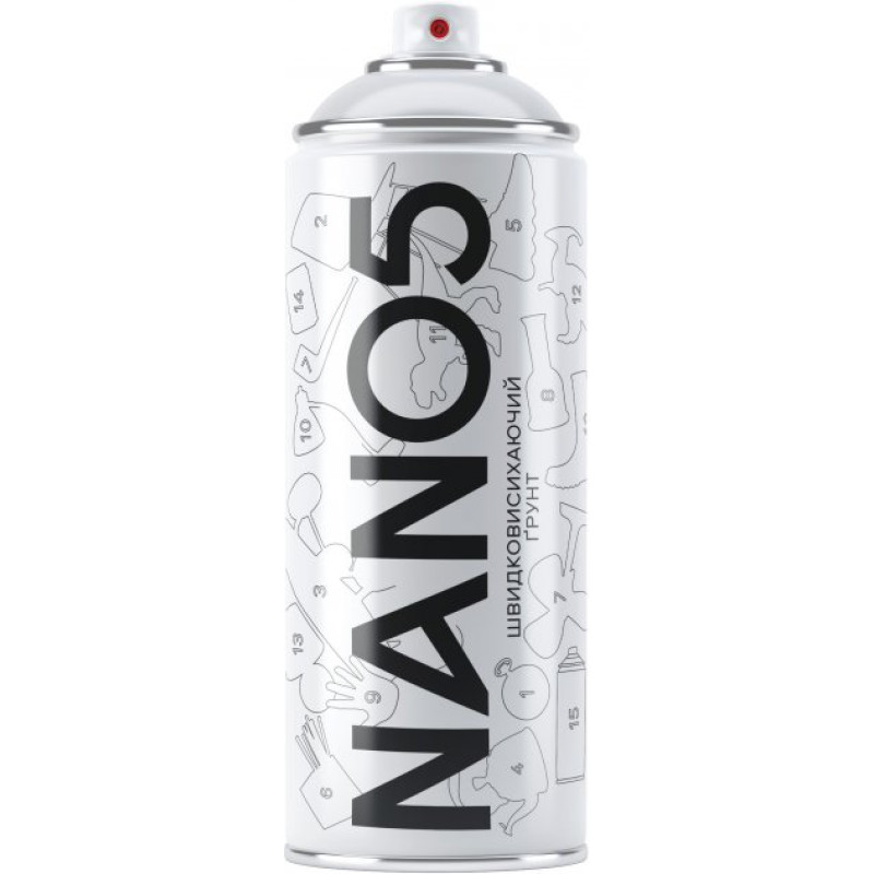 Фарба ґрунт білий 400ml "Nano5" 86554 (12шт/уп)
