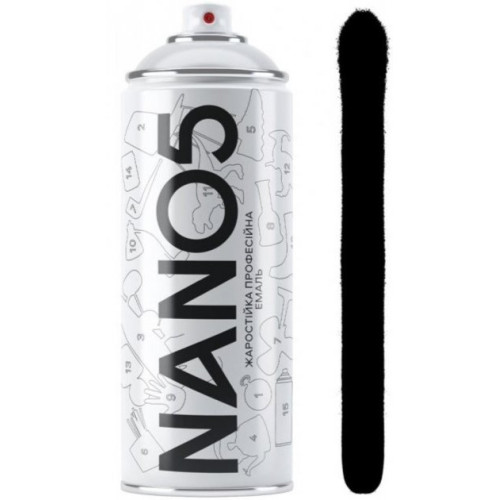 Фарба температурна чорна 400ml "Nano5" 86509+600°С (12шт/уп)