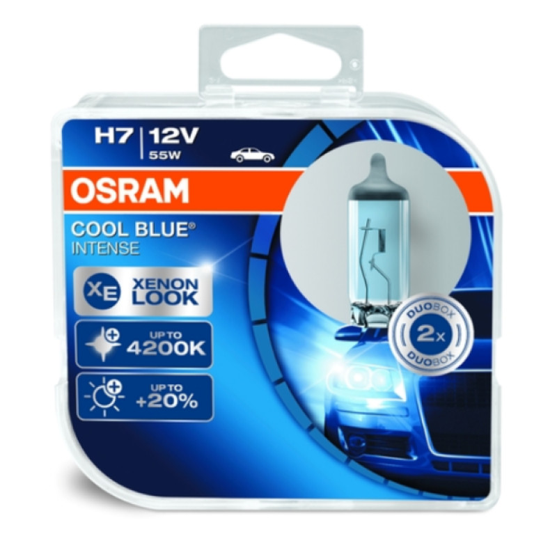 Лампа 12V H7 55W 4200K +20% Cool Blue "Osram" (Box-2шт) (64210CBI-HCB BOX) (синя уп) АКЦІЯ