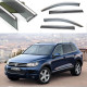 Дефлектори вікон Volkswagen Touareg 2010-   (Молдин з нержавіючої сталі)