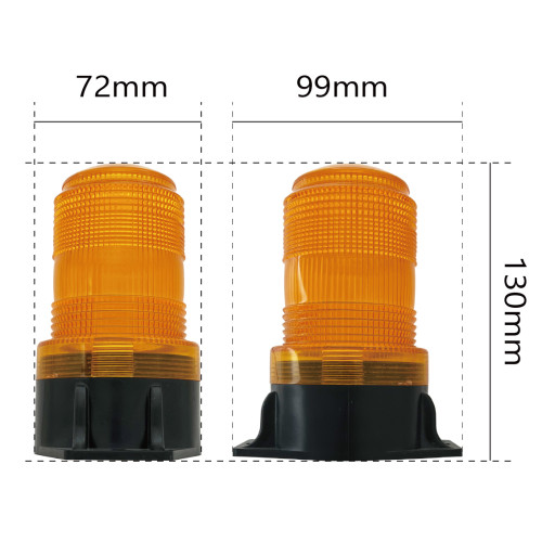 Маячок проблисковий Мигалка 12-24V помаранчева JSD-0003 (18 LED) магніт (72*99*130 мм)