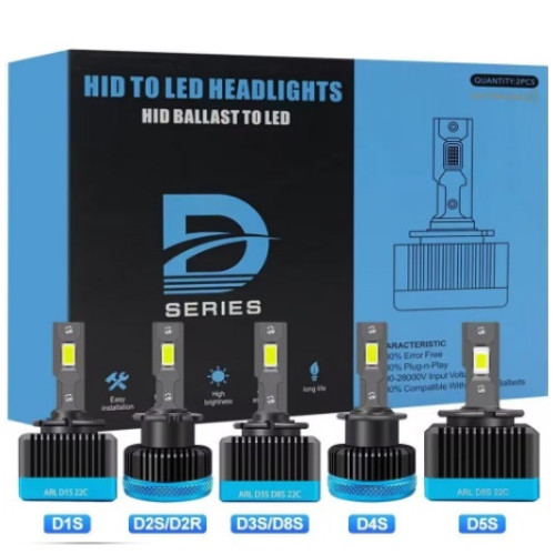 Лампа LED D5S D-Series 110W 14000Lm CSP DC12V 6000K IP68 +200% яскравіше