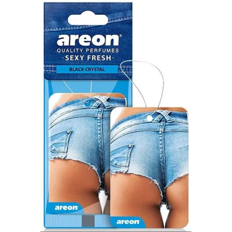 Освіжувач сухий лист - "Areon" - Sexy Fresh - Black Crystal (Чорний кристал)
