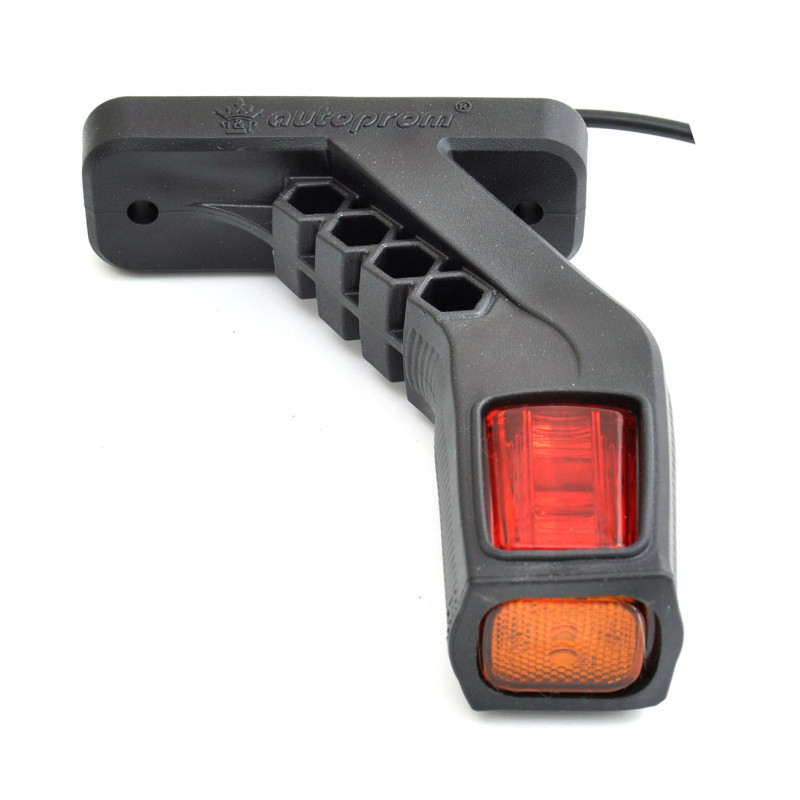 Габарит "ріжки" косий 13см 12/24v червоний+білий+жовтий 1+1+2LED "CERAY" Л-091 (4шт) Коробка Габарит "ріжки" косий 13см 12/24v червоний+білий+жовтий 1+1+2LED "CERAY" Л-091 (4шт) Коробка