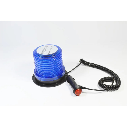 Маячок проблесковый Мигалка 12-24V  синяя  EL101502 (30 LED 2835 SMD) (прикурка/магнит/выкл,)
