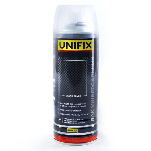 Фарба лак  400ml "Unifix" безбарвний глянець 951005 (12шт/уп)
