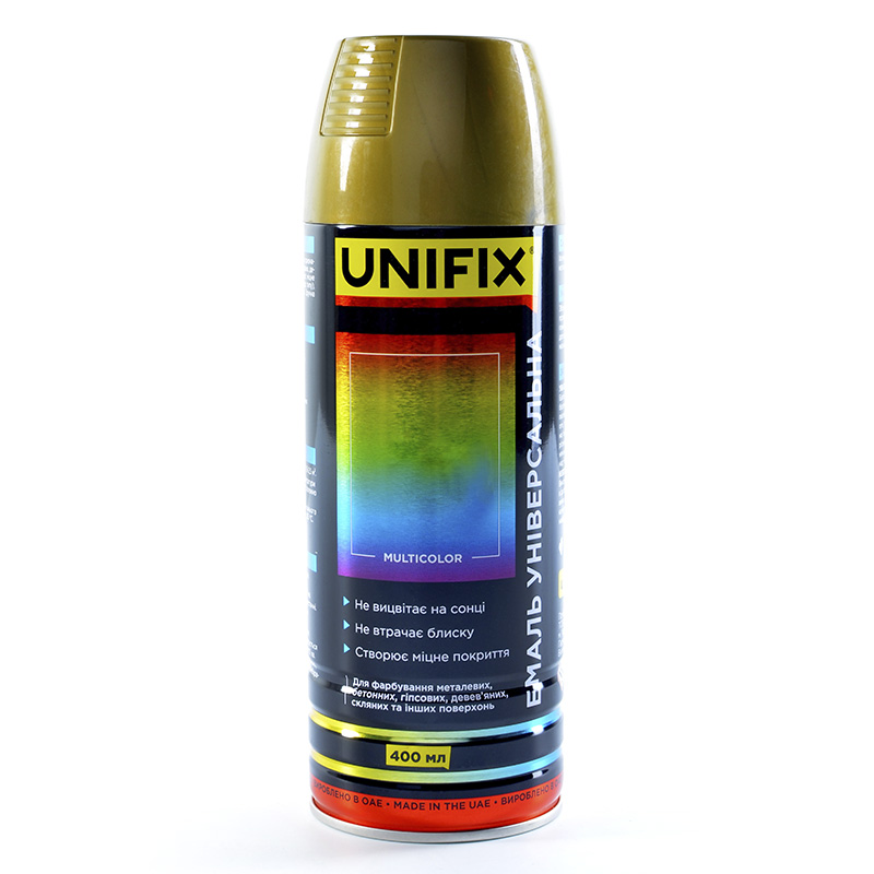 Фарба золото глянець 400ml "Unifix" 951051 (12шт/уп)