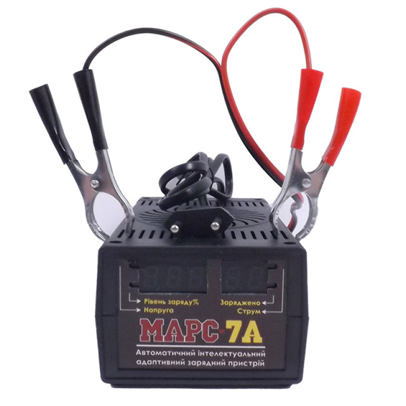 Зарядний  пристрій  імпульсний  7А -12V  всі типи АКБ (Lithium,LifePo4,AGM) "Марс" (два екрани)
