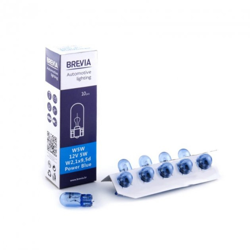 Лампа 12V (бесцок.) W5W "Brevia" (12328С) Power Blue W2.1 x9.5d (уп. 10шт) (10/200 шт/ящ) Лампа 12V (бесцок.) W5W "Brevia" (12328С) Power Blue W2.1 x9.5d (уп. 10шт) (10/200 шт/ящ)