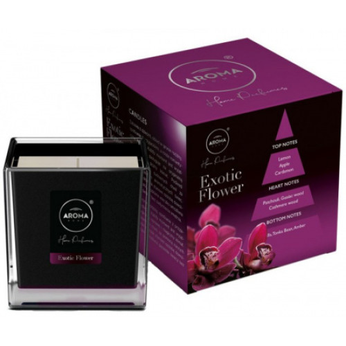 Ароматична свічка 155g "Aroma Home" - Black Series Candles - Exotic Flower (Екзотичні квіти) 83510