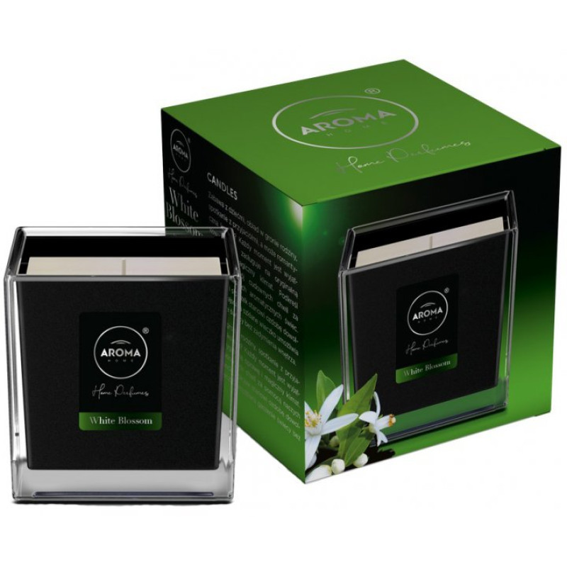 Ароматична свічка 155g "Aroma Home" - Black Series Candles - White Blossom (Білі квіти) 83513 Ароматична свічка 155g "Aroma Home" - Black Series Candles - White Blossom (Білі квіти) 83513
