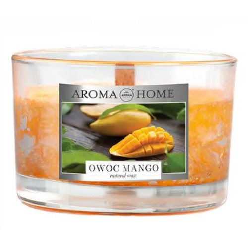 Ароматична свічка 115g "Aroma Home" - Natural Waxes Candle - Mango Fruit (Манго) 83519