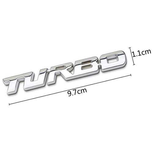 Шильдик Turbo 9,7 см Хром