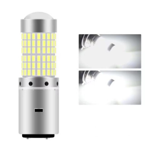Лампа світлодіодна BA20D, 6000K, 144 SMD, Білий (Ближнє та дальнє світло) 12V