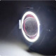 Мото фара LED з лінзою White + ДХО — біле світло, для мотоцикла/авто