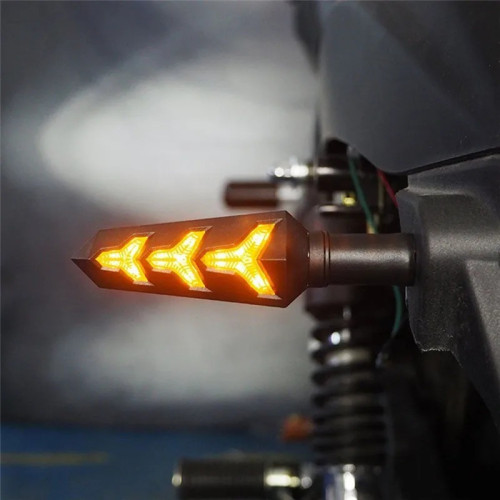 Динамічні LED поворотники LAMB (гнучкі, 4 шт, жовтий, 12V, IP67)