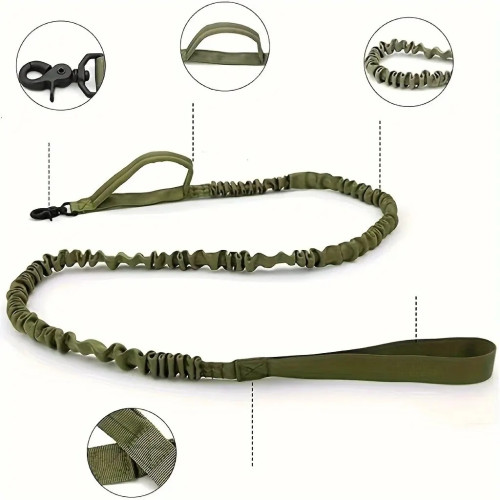 Поводок для собаки, з ручкою для тримання, khaki, 105-145 см