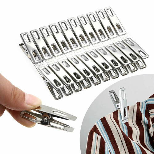 Металеві прищіпки Stainless Steel, 20 шт