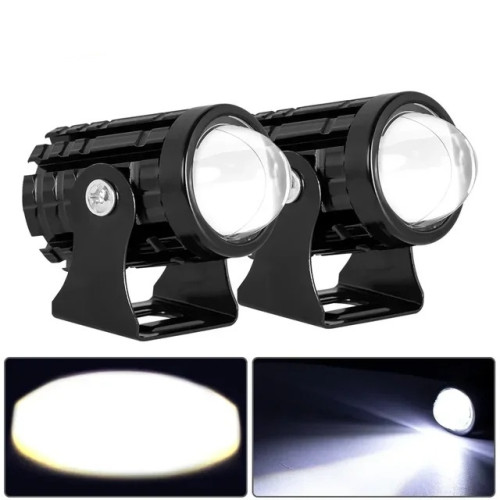 Світлодіодна мотофари 24W, 20000LM, 6000K, Білий + Білий, LED CSP, IP67 (пара)