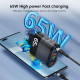 Зарядний пристрій 65W, 3.5A 6 в 1 5USB 1PD / QC3.0 Білий. ТОП