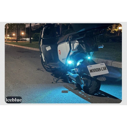 LED стробоскоп для авто/мото, 8 кольорів, дистанційний, комплект