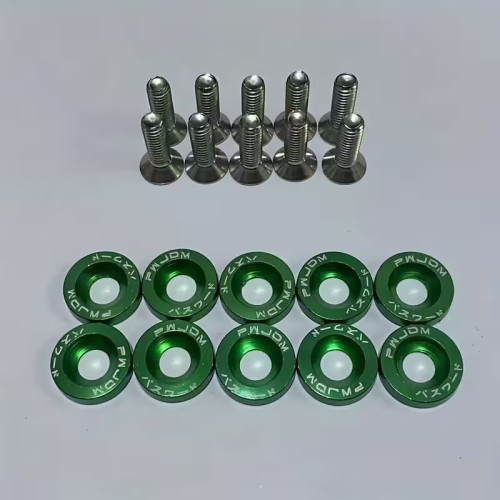 Болти + шайби M6x20 мм, 20 шт (10 пар), зелений