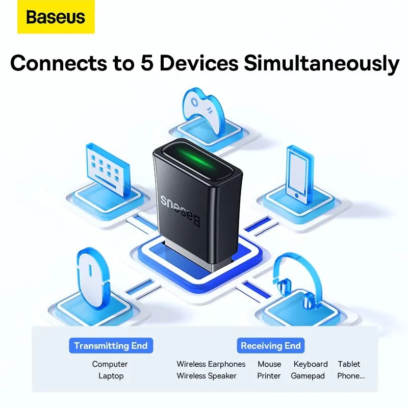 USB Bluetooth-адаптер Baseus v5.3, BA07 USB, до 20 метрів