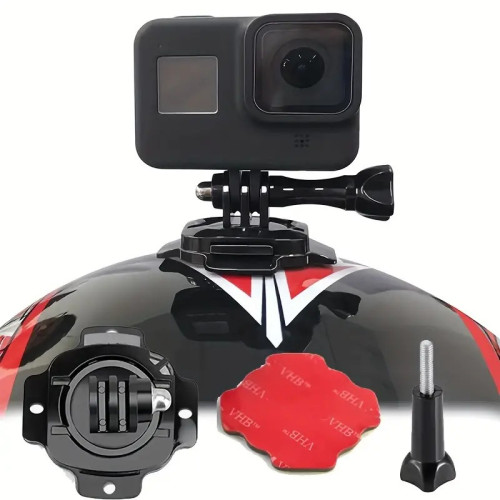 Універсальне кріплення GoPro на 3М скотчі на шолом, обертається 360, чорне