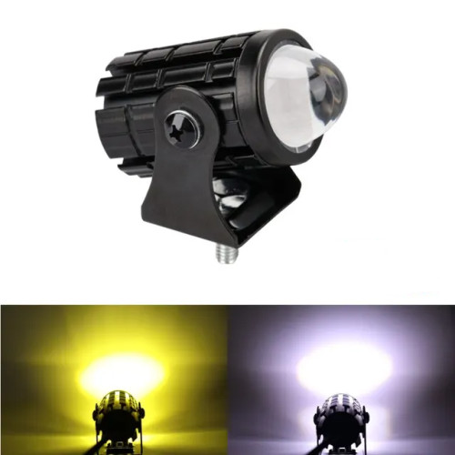 Світлодіодна мотофара 12W, 10000LM, 6000K, Білий + Жовтий, LED CSP, IP67