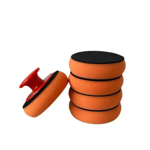 Губки для ручного полірування автомобіля, з тримачем, Orange (5 шт)
