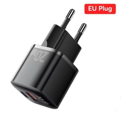 Зарядний пристрій 20W, USB Type C PD QC3.0, Black