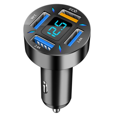 Автомобільний зарядний пристрій 2,4A QC3.0 Вольтметр 4USB вхід 12-24v Quick Charge 149
