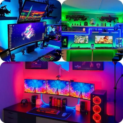 Світлодіодна стрічка RGB 2835 (10 метрів) з пультом керування (Синій/Червоний/Зелений/Мікс)